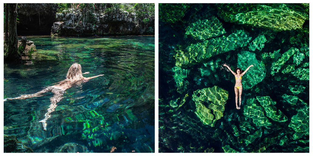 swimming cenotes