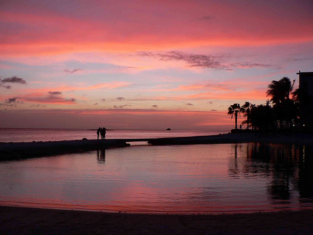 Caribbean Sunset , Aruba Fonte: David Stanley